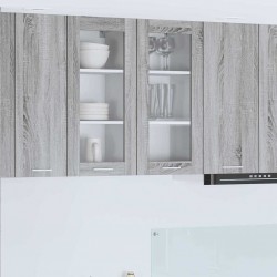 Sonata H Висящ шкаф с рафт с врата Riga 2 pcs Сив Сонома 40 x 31 x 80 см - Bucătării modulare
