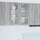 Sonata H Висящ шкаф с рафт с врата Riga 2 pcs Сив Сонома 40 x 31 x 80 см