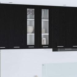 Sonata H Висящ шкаф Riga Черния дъб 60 x 31 x 80 см Инженерно дърво - Bucătării modulare