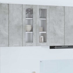 Sonata H Висящ шкаф Riga Циментено сиво 60 x 31 x 80 см Инженерно дърво - Bucătării modulare
