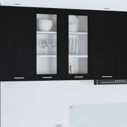 Sonata H Висящ шкаф Riga Черния дъб 80 x 31 x 80 см Инженерно дърво - Bucătării modulare