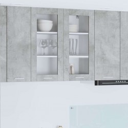 Sonata H Висящ шкаф Riga Циментено сиво 80 x 31 x 80 см Инженерно дърво - Bucătării modulare