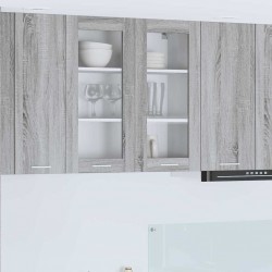 Sonata H Висящ шкаф Riga Сив Сонома 80 x 31 x 80 см Инженерно дърво - Bucătării modulare