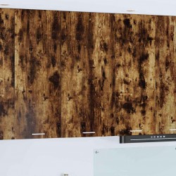 Sonata H Висящ шкаф с рафт Riga Димящ дъб и бяло 50 x 31 x 100 см - Bucătării modulare