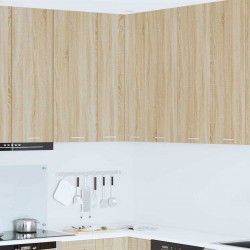 Sonata H Висящ шкаф с рафт Riga Сонома дъб и бяло 57 x 57 x 100 см - Bucătării modulare