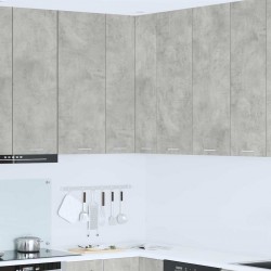 Sonata H Висящ шкаф с рафт Riga Бетон сив и бяло 57 x 57 x 100 см - Bucătării modulare