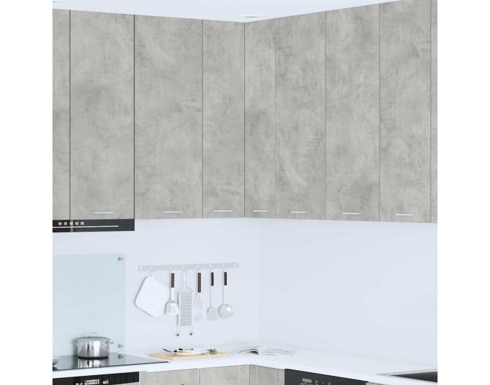 Sonata H Висящ шкаф с рафт Riga Бетон сив и бяло 57 x 57 x 100 см