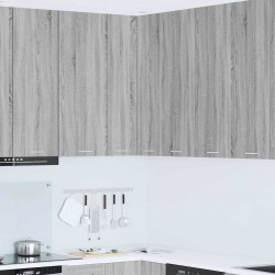 Sonata H Висящ шкаф с рафт Riga Сив Сонома и бяло 57 x 57 x 100 см - Bucătării modulare