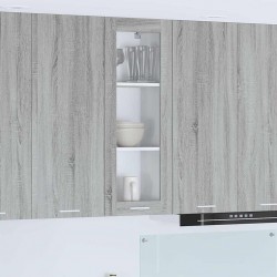 Sonata H Висящ шкаф Riga Сив Сонома 40 x 31 x 100 см Инженерно дърво - Bucătării modulare