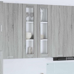 Sonata H Висящ шкаф Riga Сив Сонома 60 x 31 x 100 см Инженерно дърво - Bucătării modulare