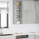 Sonata H Висящ шкаф с рафт Riga Циментено сиво 30 x 29,5 x 100 см
