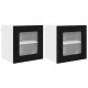 Sonata H Горен кухненски шкаф с рафт 2 pcs Черно 40 x 31 x 40 см