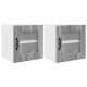 Sonata H Горен кухненски шкаф с рафт 2 pcs Сив Сонома 40 x 31 x 40 см