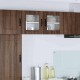 Sonata H Горен кухненски шкаф с рафт 2 pcs Кафяв дъб 40 x 31 x 40 см