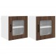 Sonata H Горен кухненски шкаф с рафт 2 pcs Кафяв дъб 40 x 31 x 40 см