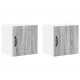 Sonata H Горен кухненски шкаф с рафт 2 pcs Сив Сонома 40 x 31 x 40 см