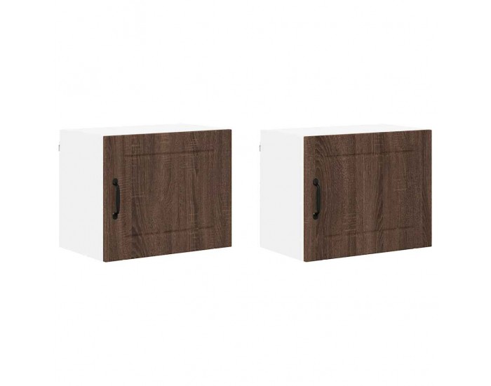 Sonata H Горен кухненски шкаф с рафт 2 pcs Кафяв дъб 50 x 31 x 40 см