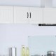 Sonata H Горен кухненски шкаф с рафт Лъскаво бяло 80 x 31 x 40 см