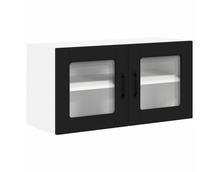 Sonata H Горен кухненски шкаф Черно 80 x 31 x 40 см Инженерно дърво
