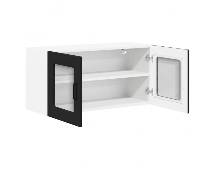 Sonata H Горен кухненски шкаф Черно 80 x 31 x 40 см Инженерно дърво