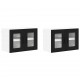 Sonata H Горен кухненски шкаф с рафт 2 pcs Черно 60 x 31 x 40 см
