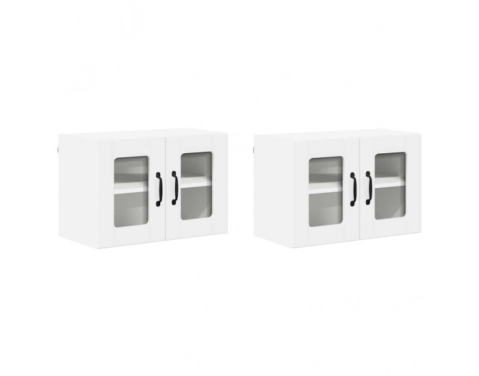 Sonata H Горен кухненски шкаф с рафт 2 pcs Лъскаво бяло 60 x 31 x 40 см