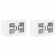 Sonata H Горен кухненски шкаф с рафт 2 pcs Лъскаво бяло 60 x 31 x 40 см