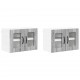 Sonata H Горен кухненски шкаф с рафт 2 pcs Сив Сонома 60 x 31 x 40 см