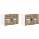 Sonata H Горен кухненски шкаф 2 pcs Дъб 60 x 31 x 40 см Инженерно дърво