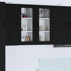 Sonata H Горен кухненски шкаф Черно 40 x 31 x 80 см Инженерно дърво - Bucătării modulare