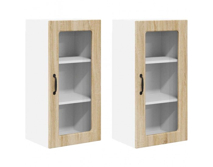 Sonata H Горен кухненски шкаф с рафт 2 pcs Сонома дъб 40 x 31 x 80 см