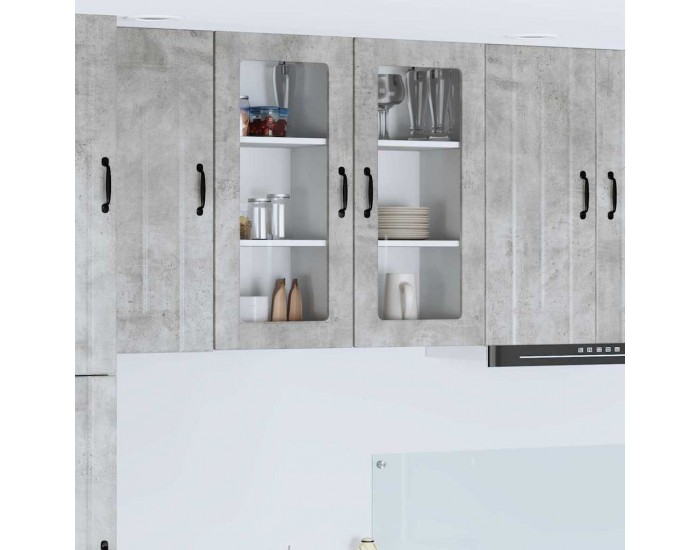 Sonata H Горен кухненски шкаф 2 pcs Циментено сиво 40 x 31 x 80 см