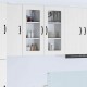 Sonata H Горен кухненски шкаф с рафт 2 pcs Лъскаво бяло 40 x 31 x 80 см