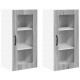 Sonata H Горен кухненски шкаф с рафт 2 pcs Сив Сонома 40 x 31 x 80 см