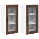 Sonata H Горен кухненски шкаф с рафт 2 pcs Кафяв дъб 40 x 31 x 80 см