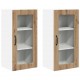Sonata H Горен кухненски шкаф 2 pcs Дъб 40 x 31 x 80 см Инженерно дърво
