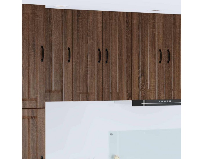 Sonata H Горен кухненски шкаф с рафт 2 pcs Кафяв дъб 30 x 31 x 80 см