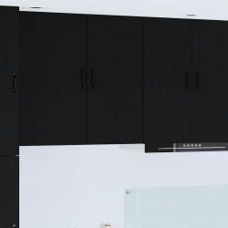 Sonata H Горен кухненски шкаф Черно 40 x 31 x 80 см Инженерно дърво - Bucătării modulare