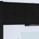 Sonata H Горен кухненски шкаф Черно 40 x 31 x 80 см Инженерно дърво