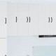Sonata H Горен кухненски шкаф с рафт Лъскаво бяло 60 x 31 x 80 см
