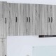 Sonata H Горен кухненски шкаф Сив Сонома 60 x 31 x 80 см Инженерно дърво