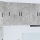 Sonata H Горен кухненски шкаф с рафт Циментено сиво 80 x 31 x 80 см