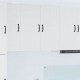 Sonata H Горен кухненски шкаф с рафт Лъскаво бяло 80 x 31 x 80 см