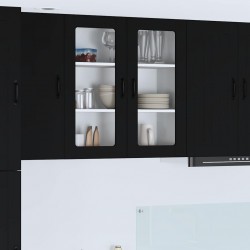 Sonata H Горен кухненски шкаф Черно 80 x 31 x 80 см Инженерно дърво - Bucătării modulare