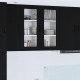 Sonata H Горен кухненски шкаф Черно 80 x 31 x 80 см Инженерно дърво