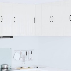 Sonata H Горен кухненски шкаф с рафт Лъскаво бяло 57 x 57 x 80 см - Bucătării modulare