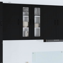 Sonata H Горен кухненски шкаф Черно 60 x 31 x 80 см Инженерно дърво - Bucătării modulare