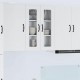 Sonata H Горен кухненски шкаф с рафт Лъскаво бяло 60 x 31 x 80 см