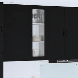 Sonata H Горен кухненски шкаф Черно 40 x 31 x 100 см Инженерно дърво - Bucătării modulare