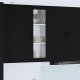 Sonata H Горен кухненски шкаф Черно 40 x 31 x 100 см Инженерно дърво